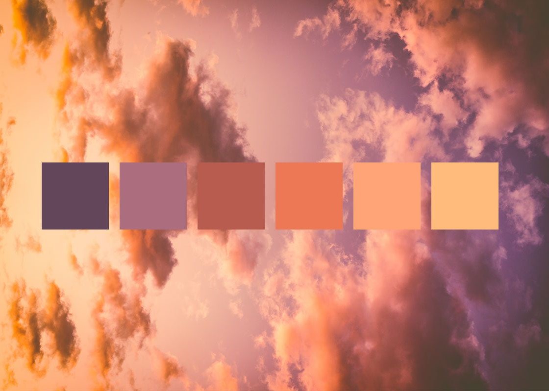 Orange Yellow And Purple Sunset Color Palette Idea And Inspiration