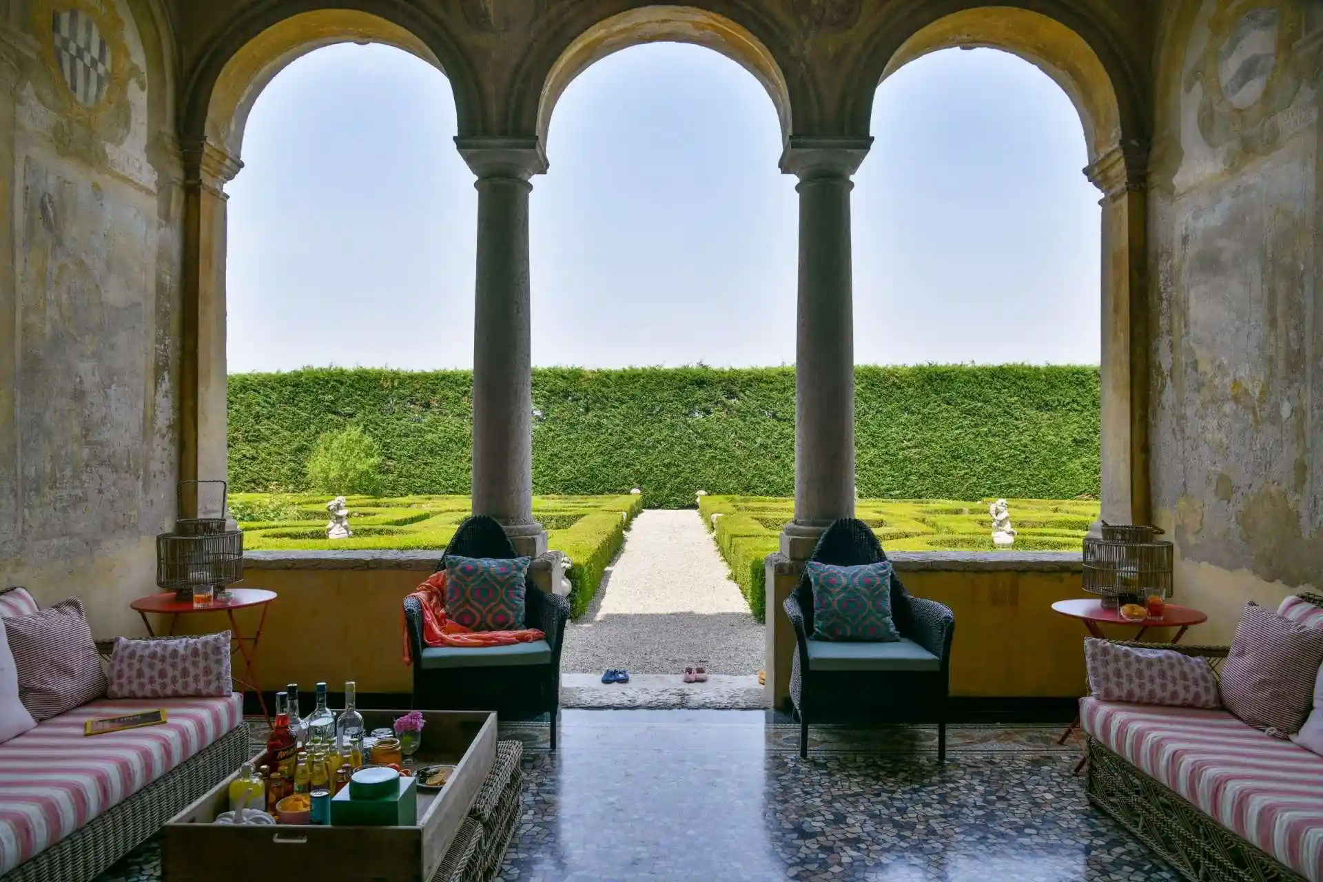 ارتباط ویلای ایتالیایی با باغ و فضای باز در Villa La Rotonda