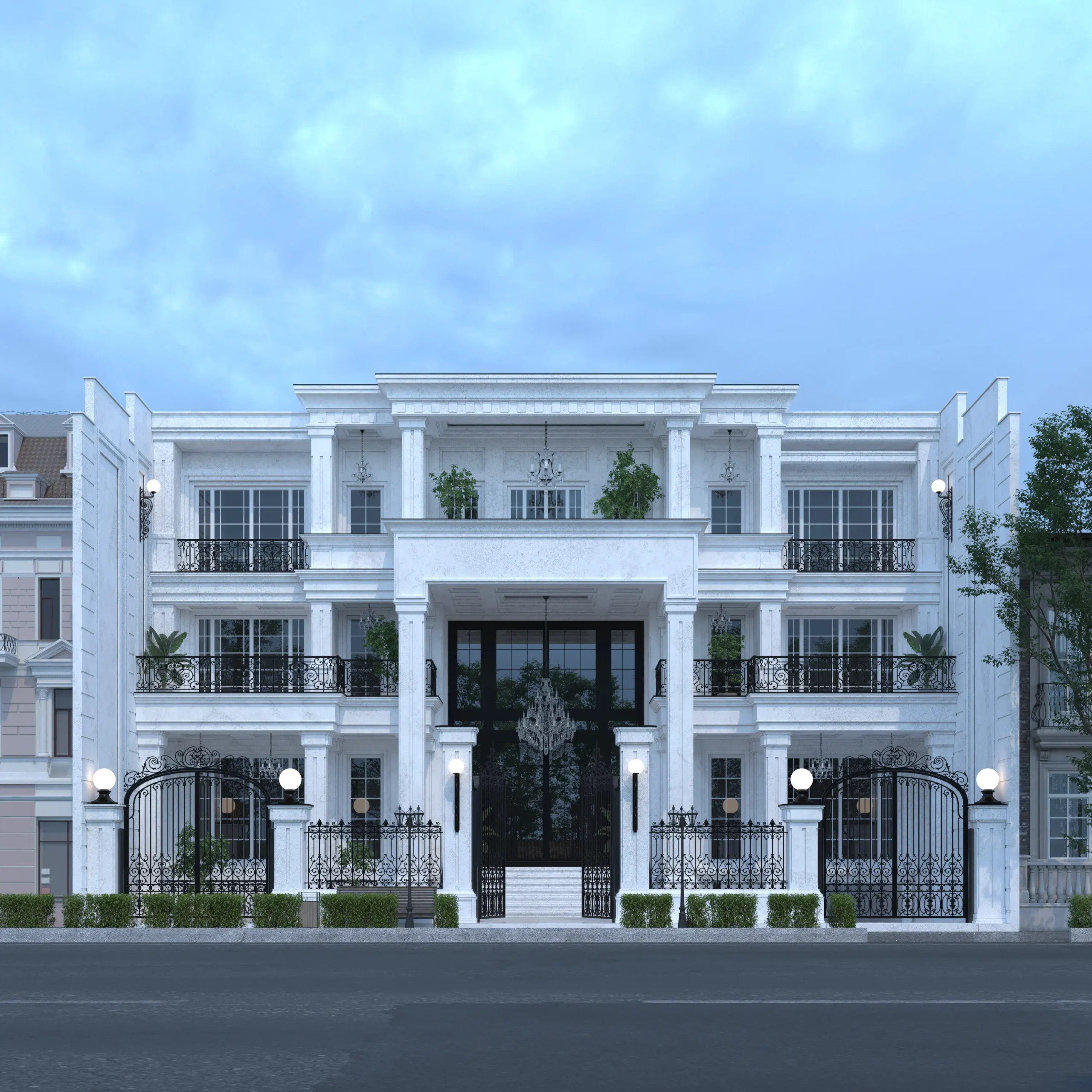 neoclassic Facade design. view4