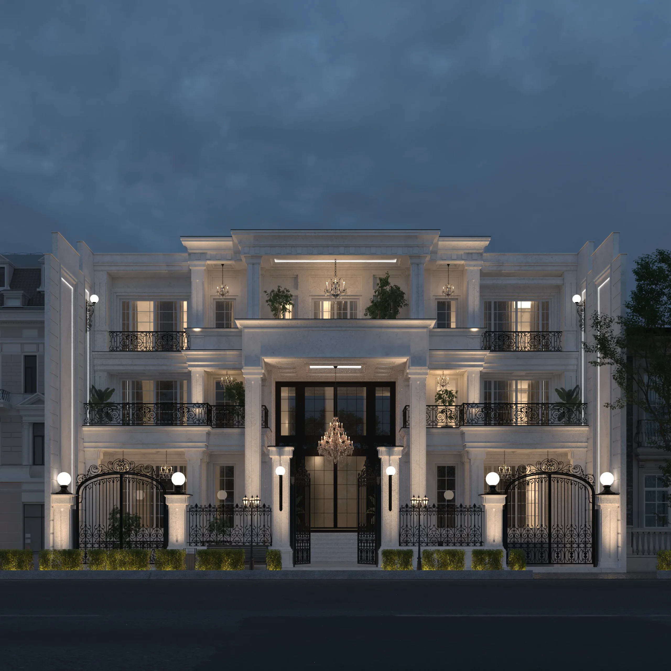 neoclassic Facade design. view5