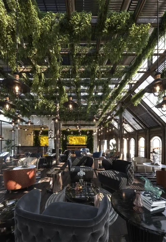 Cover Image Modern interior & exterior rooftop cafe design Azarshahr
