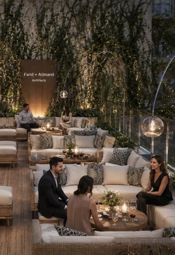 Cover Image modern rooftop cafe & restaurant design Lux Talaei