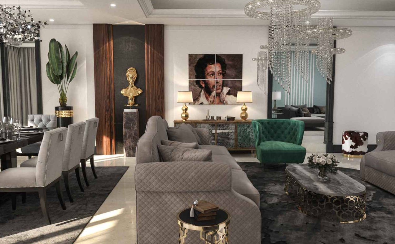 Living A3 Green And Gray