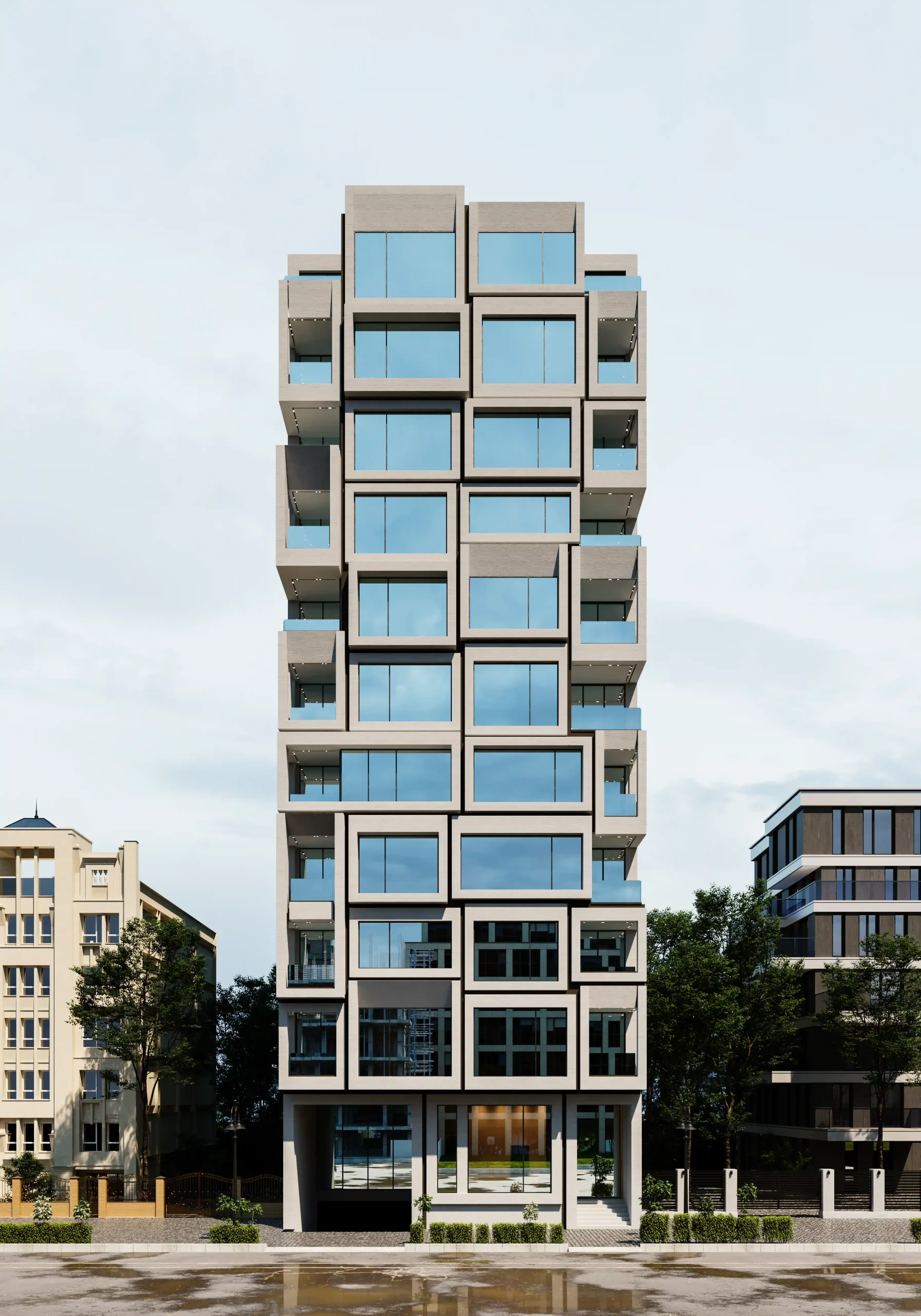 Moradi Hachirood Tower S Facade design A02.2
