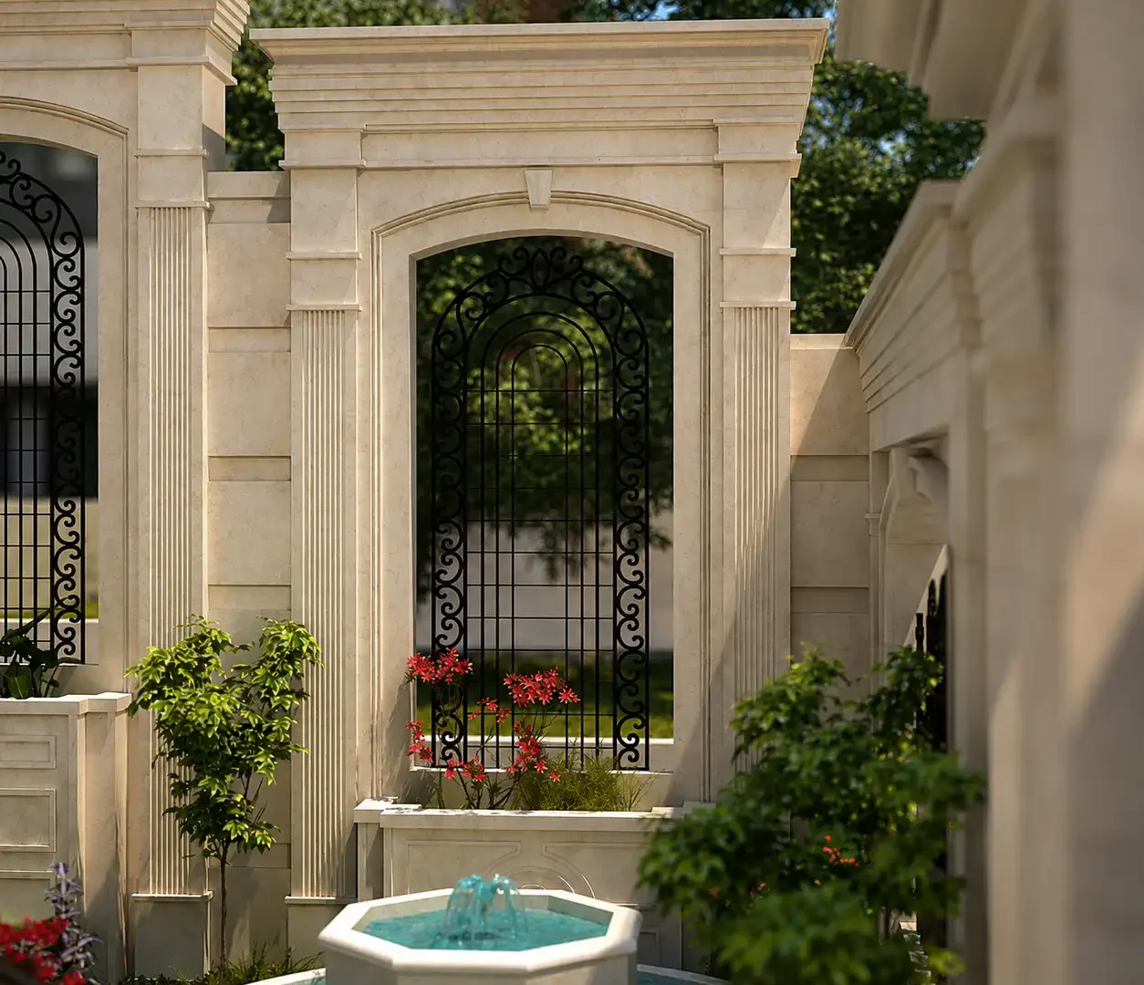 Kaakh Dastoor Classical Facade And Courtyard Design 01