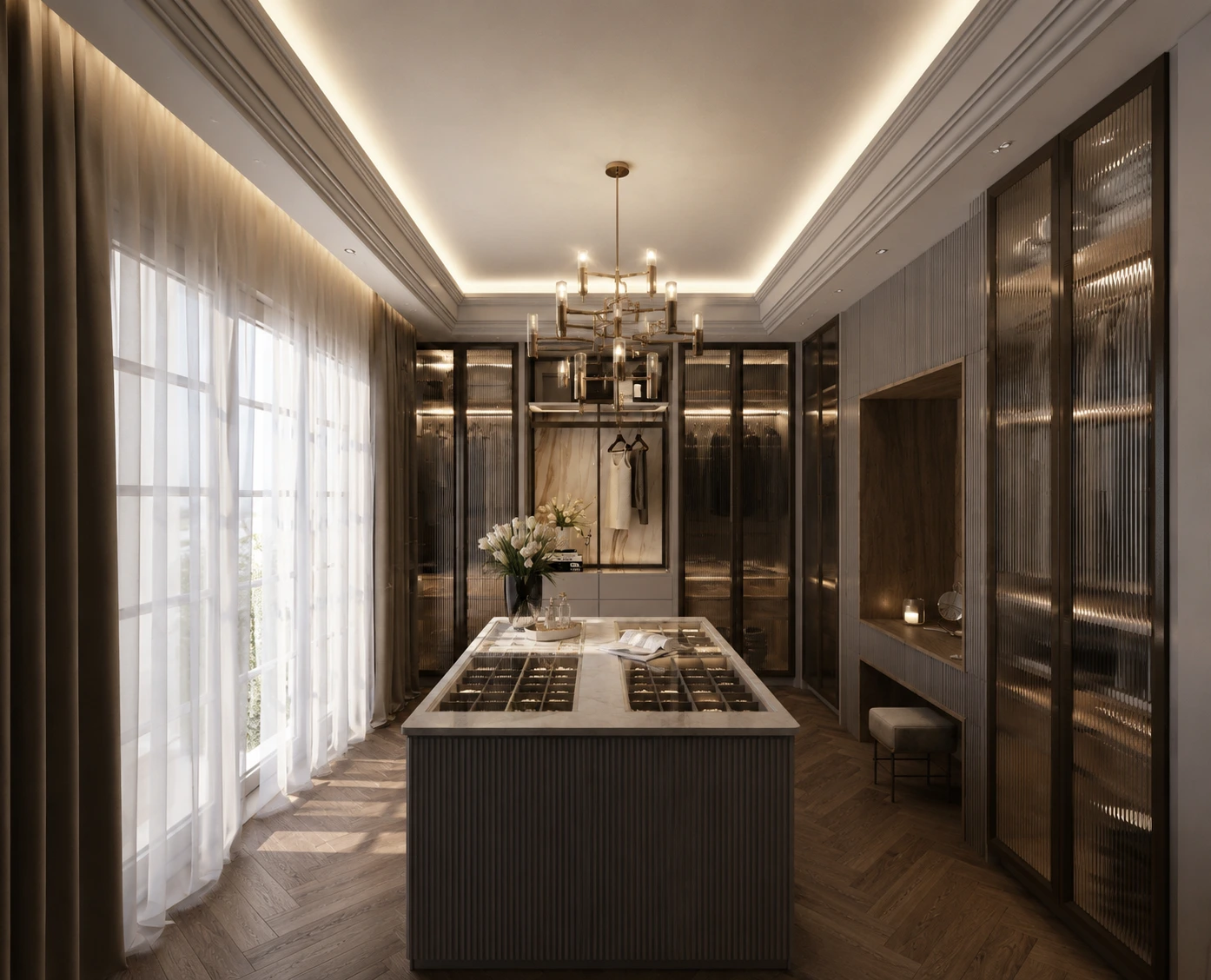 Sheikh Interior Closet Design For A Luxury Villa Palace