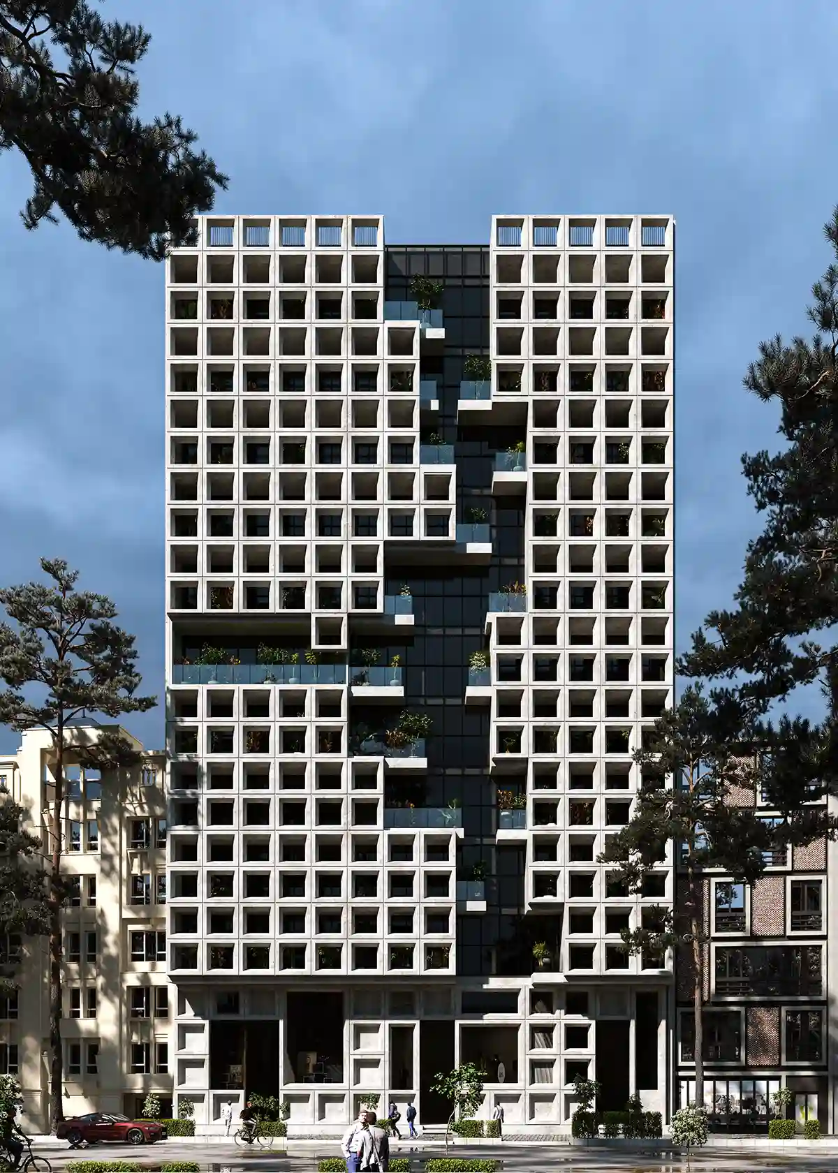 Cover modern favade tower design Aminifar