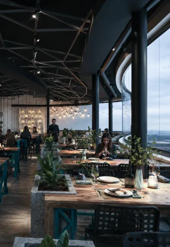 Cover Image Modern Industrial restaurant & Cafe design Sea one