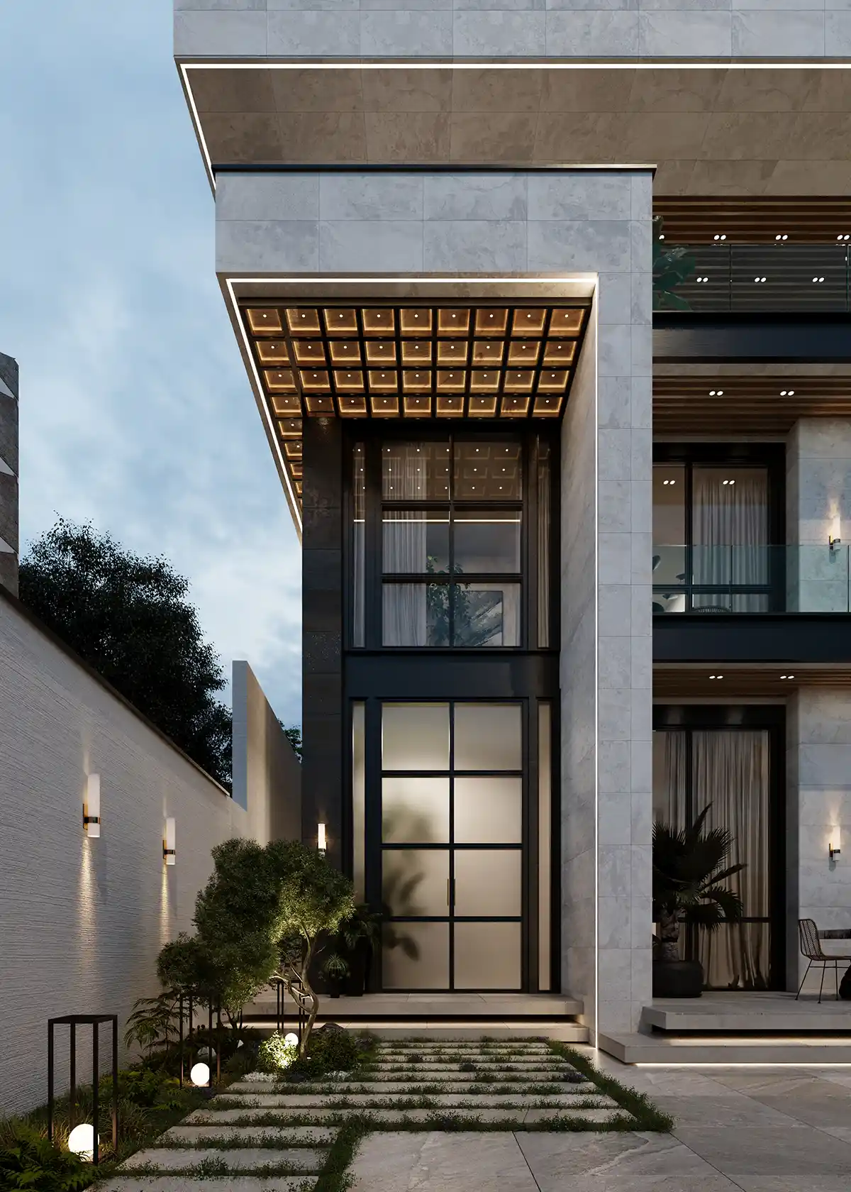 Al Mansour Villa modern Facade Design