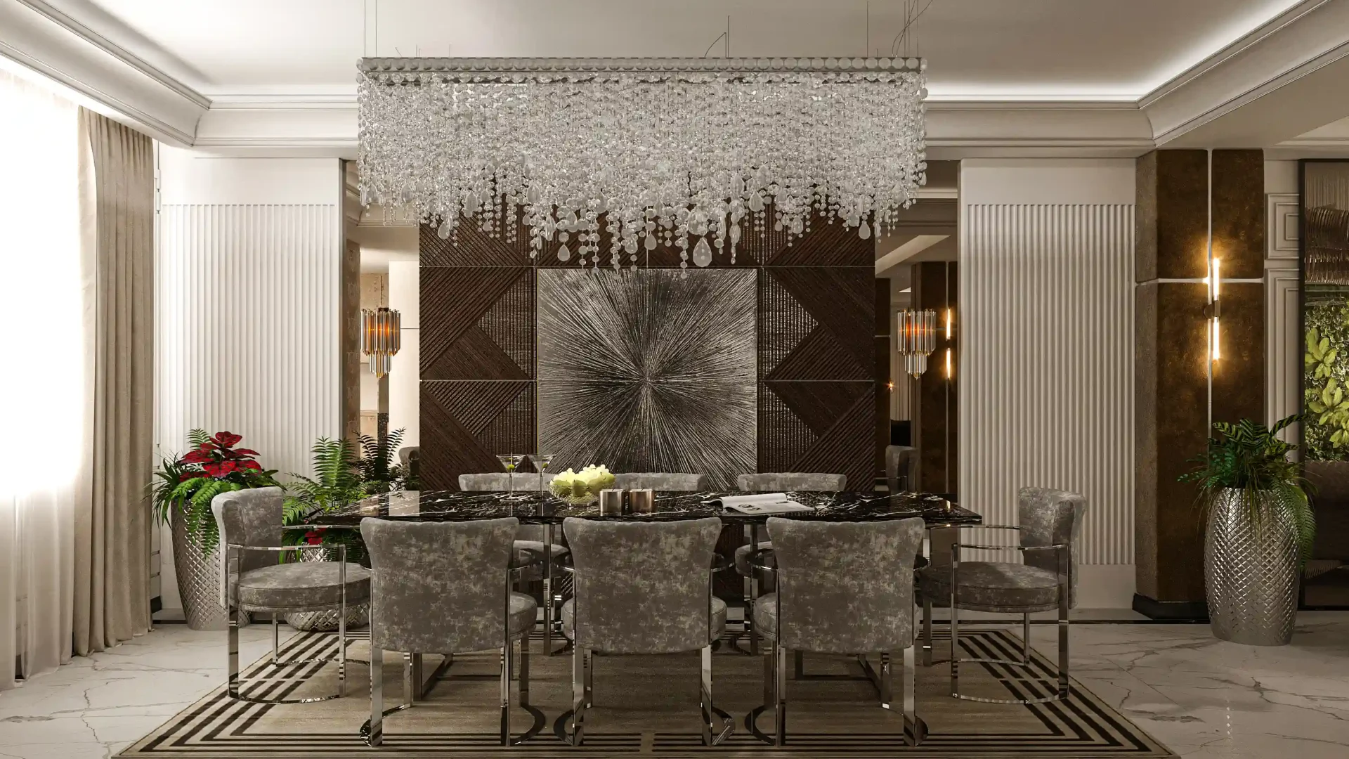 Penthouse Modern Dining Room Design 01