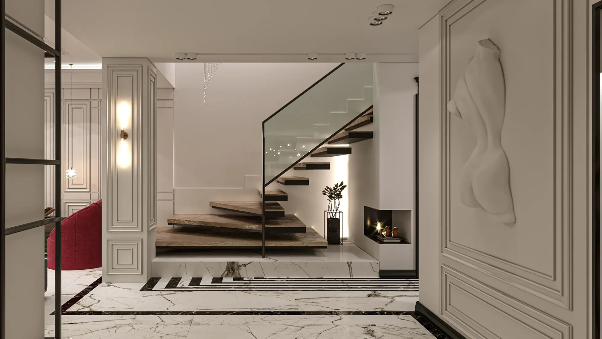 Penthouse Modern Staircase Design 01