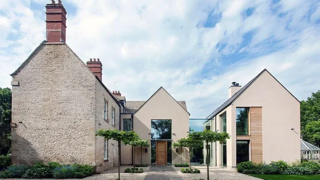 Modern English Country Facade Design 04