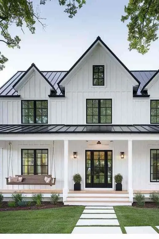 Modern Farmhouse Facade Design 05